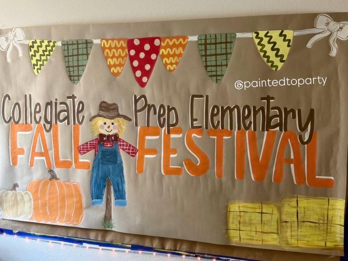 Custom Banner Event Sign Poster Hand Painted Party Celebration Holiday Personalized Butcher Paper Decor