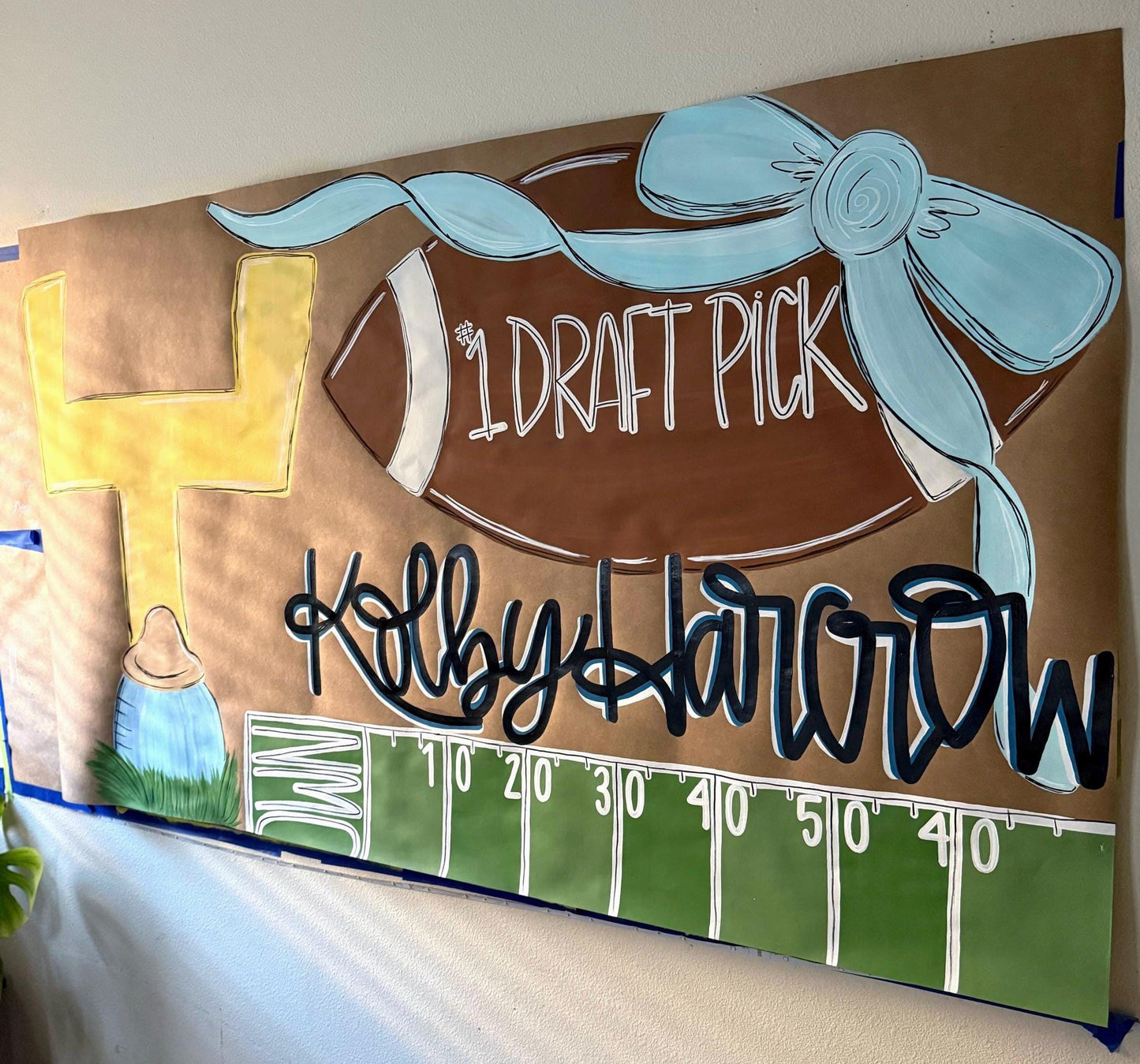 Custom Banner Painted Poster Thick Kraft Paper Grommets New to the Club