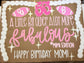 Custom Birthday Banner Painted Thick Paper: Tropical Theme Party Decor