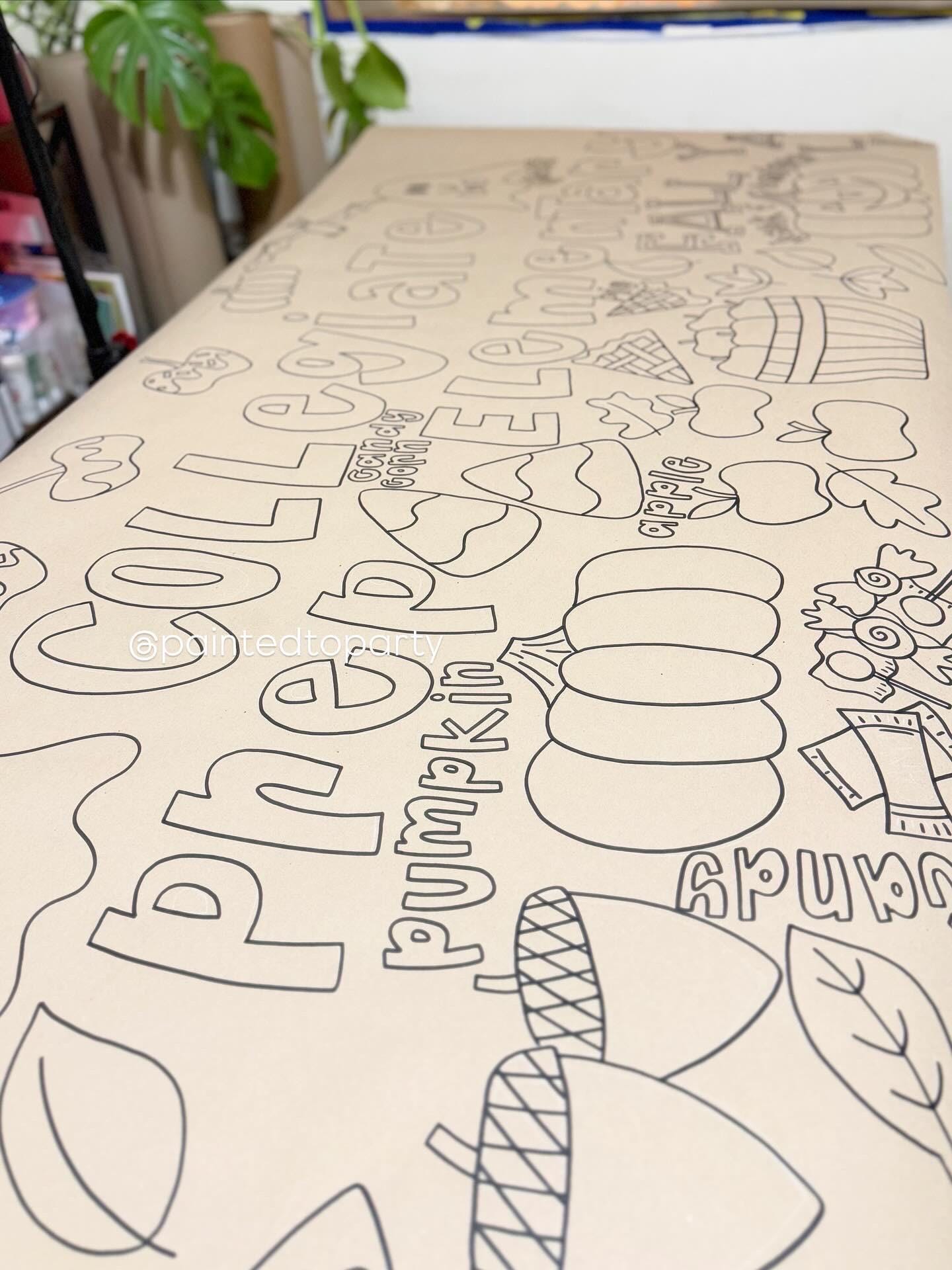 Custom Coloring Sheet Giant Coloring Sheet Event Activity Banner Butcher Paper Coloring Book