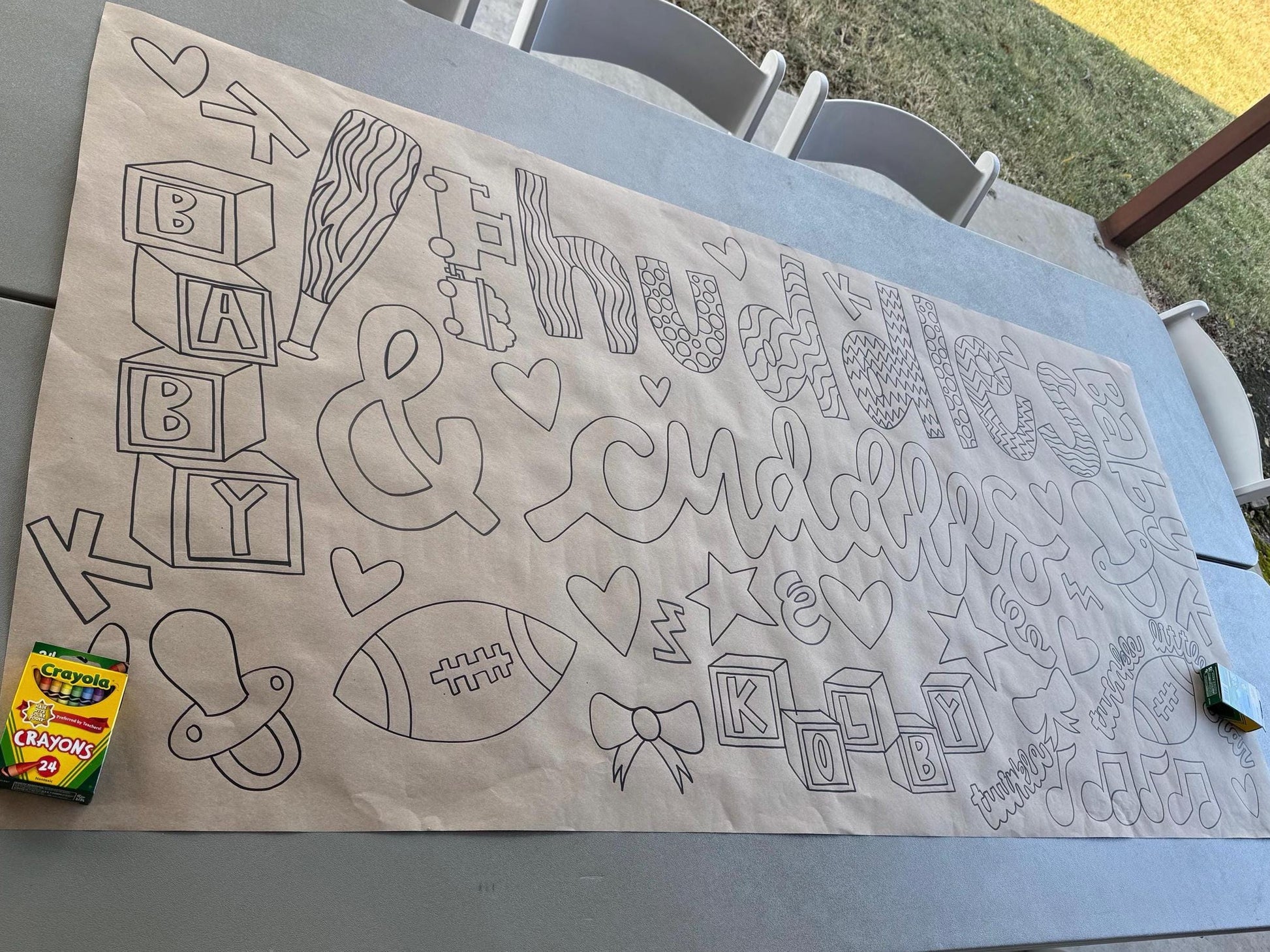 Custom Coloring Sheet Giant Coloring Sheet Event Activity Banner Butcher Paper Coloring Book