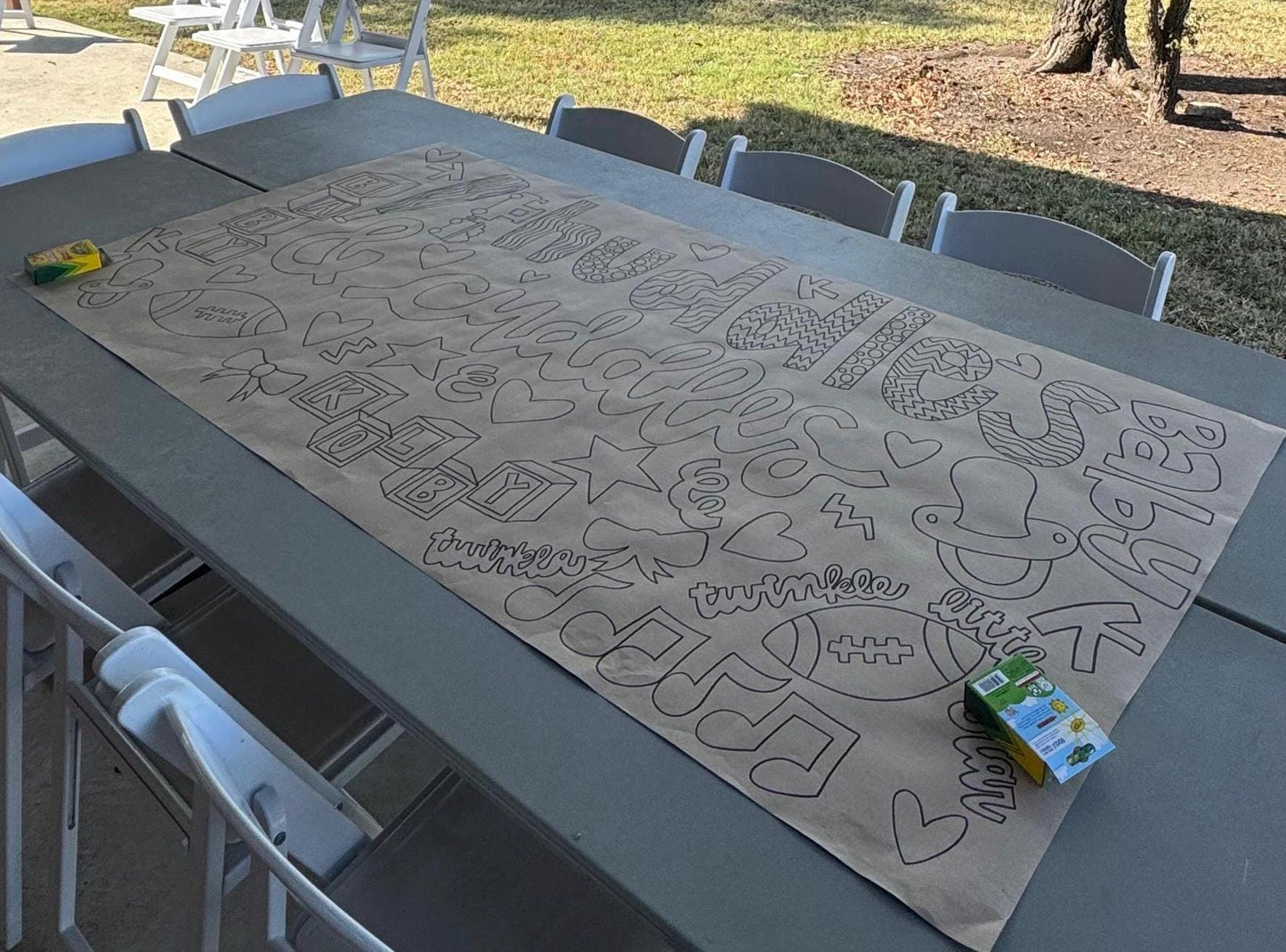 Custom Coloring Sheet Giant Coloring Sheet Event Activity Banner Butcher Paper Coloring Book