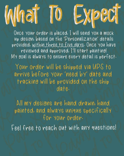 Custom Clipboard Hand Painted | Personalized Clipboard | Teacher, Nurse, Coach, Office Gift