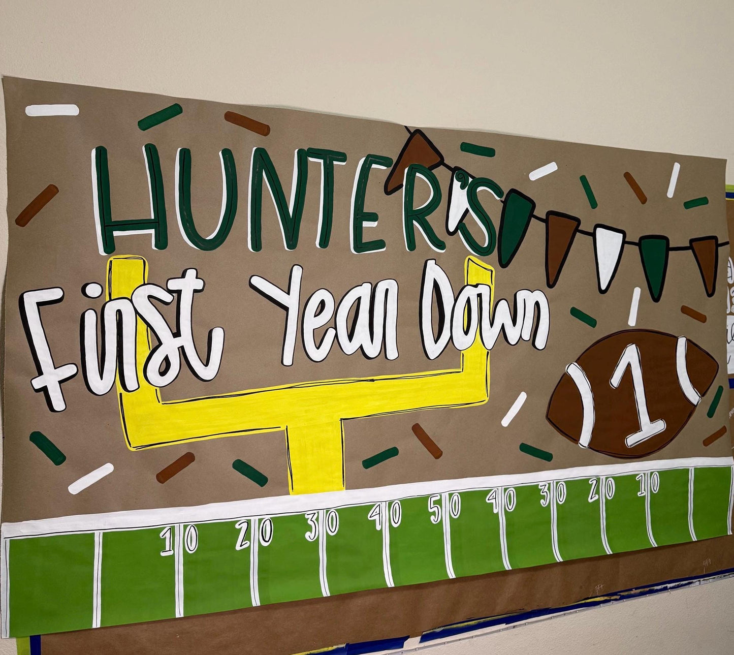 First Birthday Banner, Custom Personalized Party Decor, One Year Old, Sign, Poster, Butcher Paper