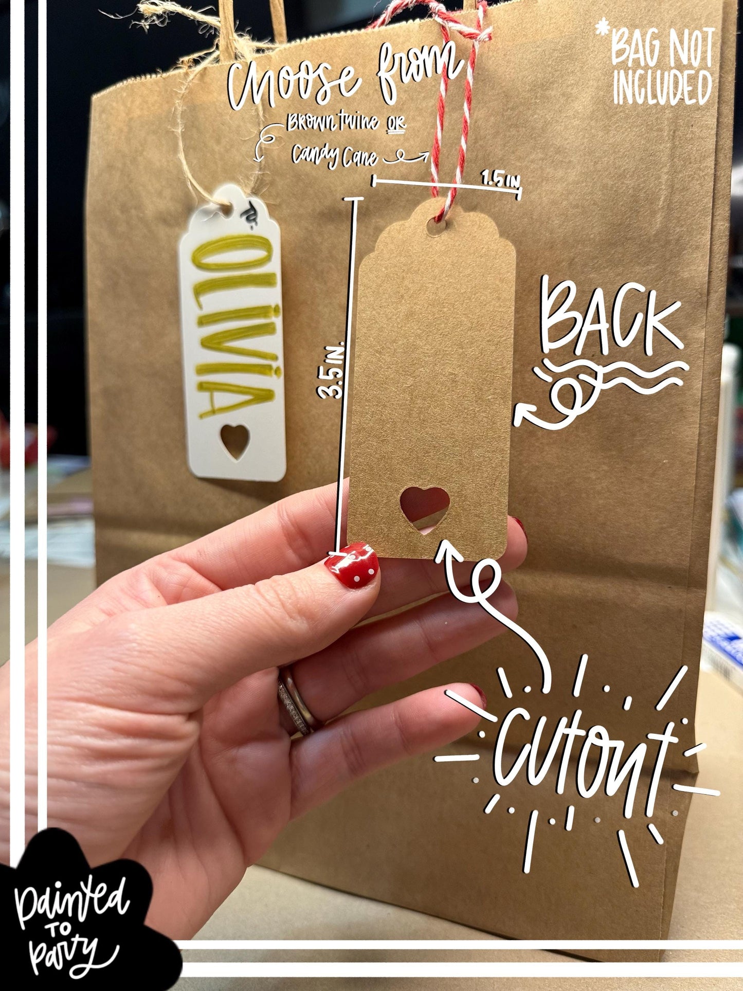 Custom Hand-Written Gift Tags — Personalized Name Tags for Gifts, Stockings & Party Favors