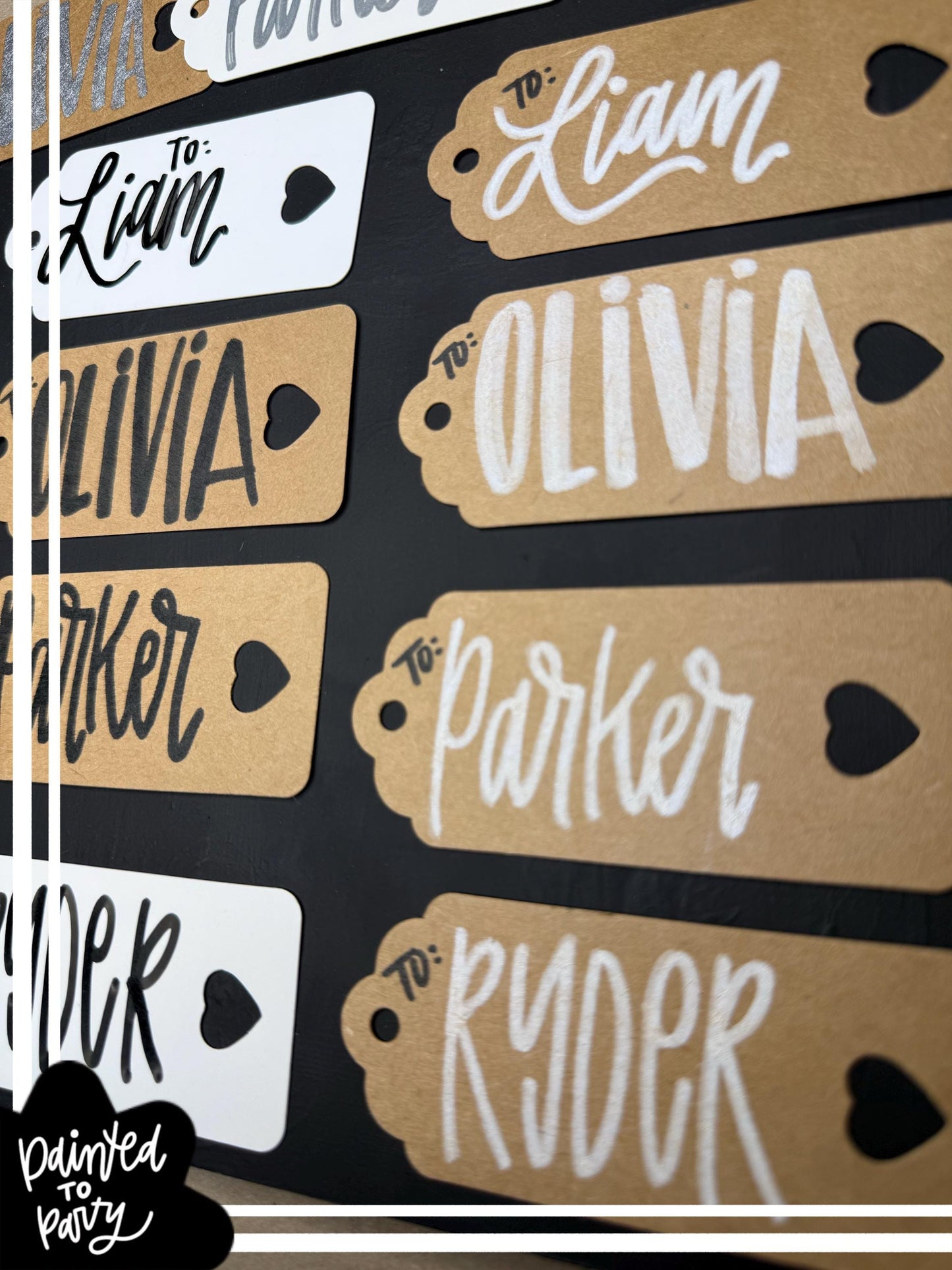 Custom Hand-Written Gift Tags — Personalized Name Tags for Gifts, Stockings & Party Favors