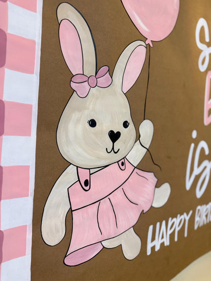 First Birthday Banner Hand Painted Kraft Butcher Paper Sign Personalized Party Decor