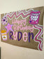Birthday Banner Custom Hand Painted Butcher Kraft Paper Personalized Party Decor Happy Birthday