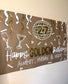 Custom Golden Birthday Banner: Hand Painted Kraft Paper Party Decor