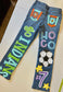 Custom Denim Jeans- Hand Painted Embellishments Rhinestones Pearl Beads Senior School Spirit Sports