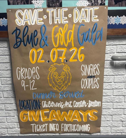 Custom Event Banner Sign Poster Party Gala Dance Business Graduation Personalized Butcher Paper Decor