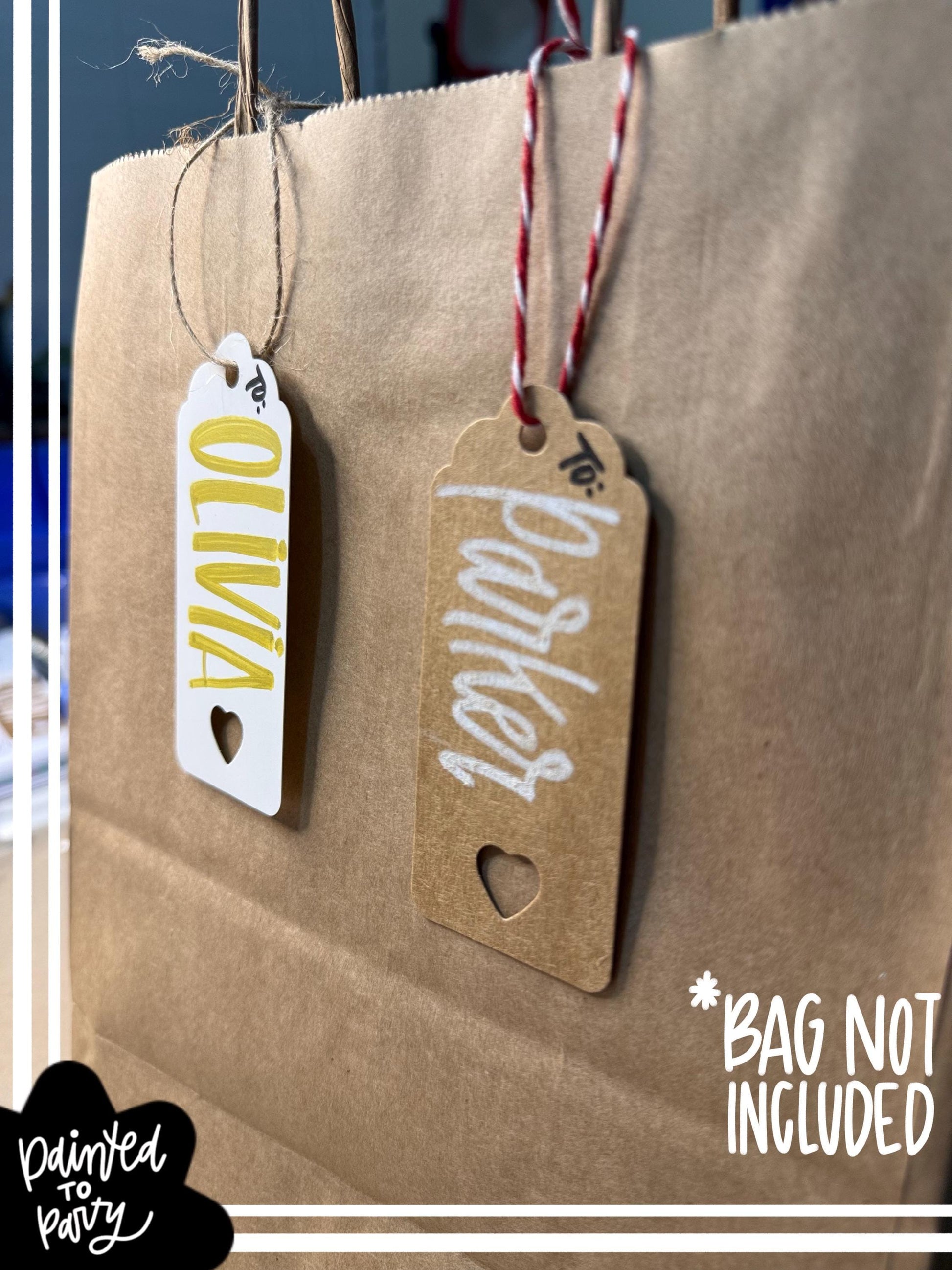 Custom Hand-Written Gift Tags — Personalized Name Tags for Gifts, Stockings & Party Favors