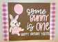First Birthday Banner Hand Painted Kraft Butcher Paper Sign Personalized Party Decor