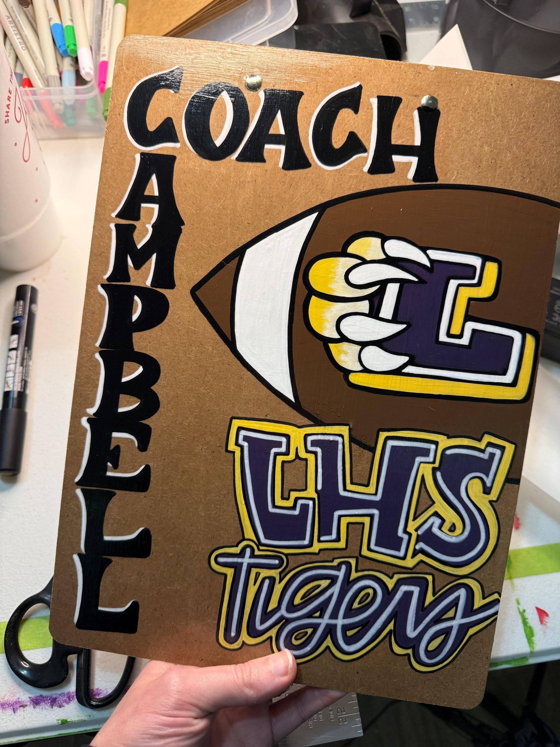 Custom Clipboard Hand Painted | Personalized Clipboard | Teacher, Nurse, Coach, Office Gift