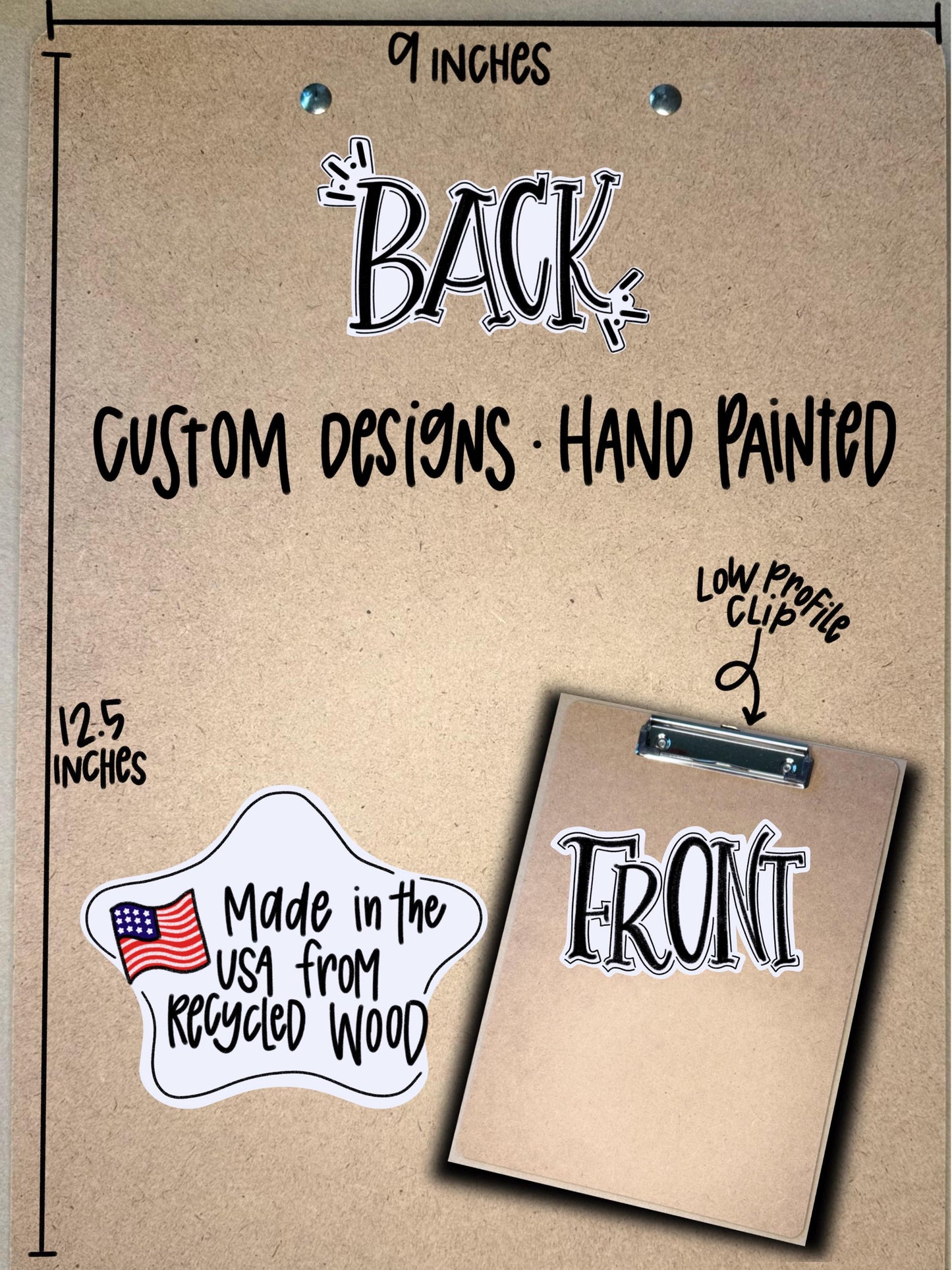 Custom Clipboard Hand Painted | Personalized Clipboard | Teacher, Nurse, Coach, Office Gift