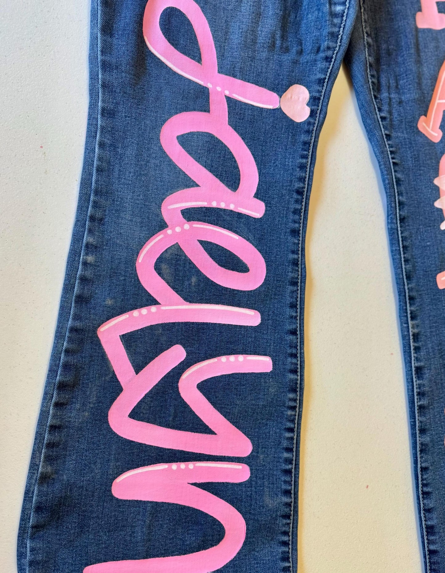 Custom Painted Jeans Senior School Spirit