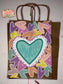 Valentines Day Gift Bag Personalized Hand Painted 8x4.5x10