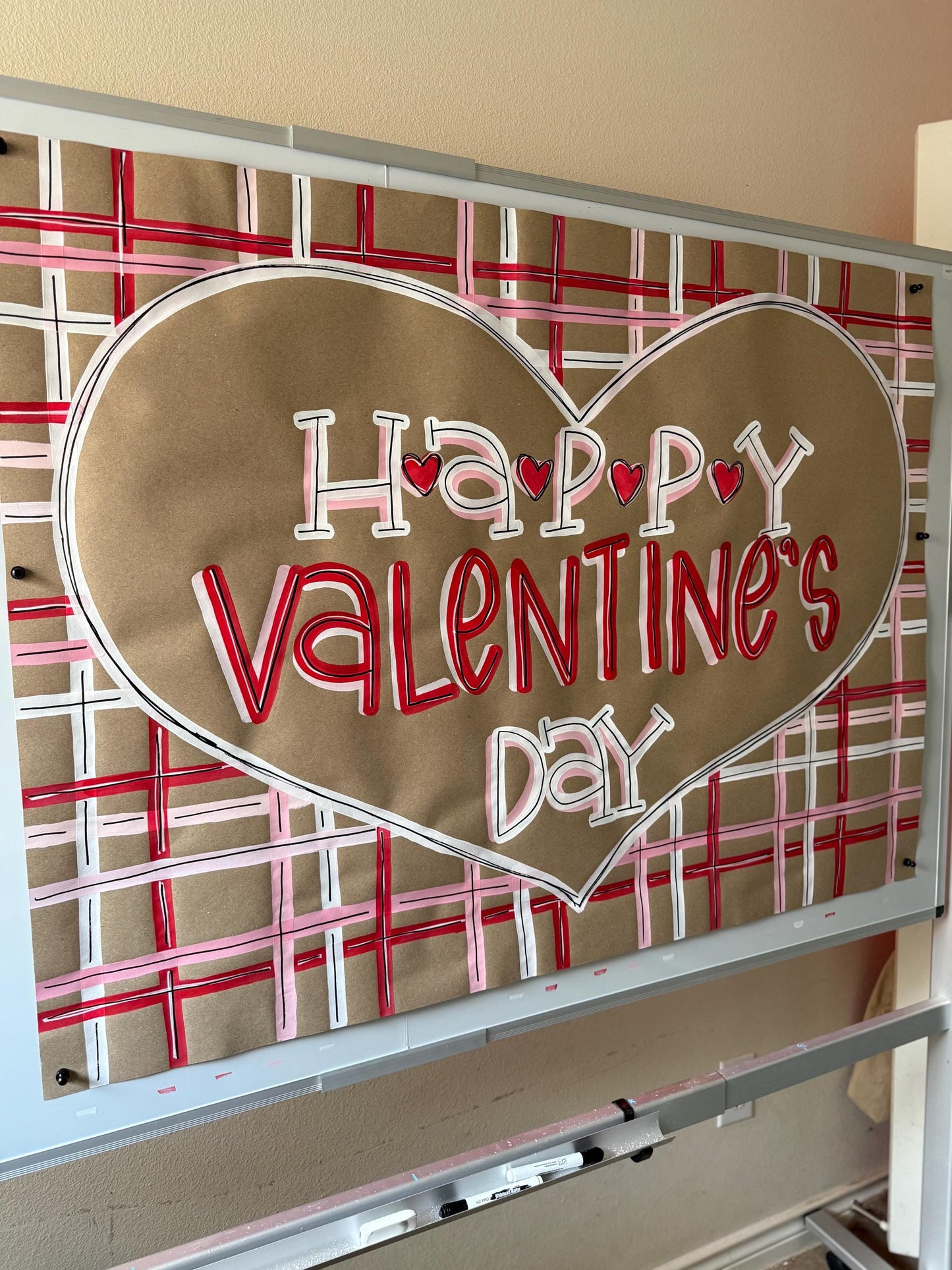 Valentine’s Banner Custom Hand Painted Sign Poster Party Butcher Paper Decor