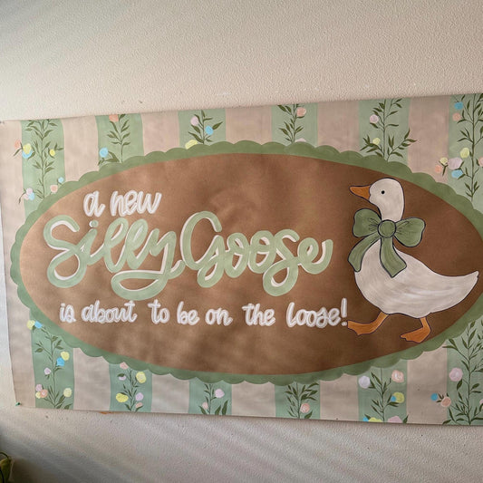 Baby Shower Banner: Custom Party Decor, Kraft Paper Hand Painted