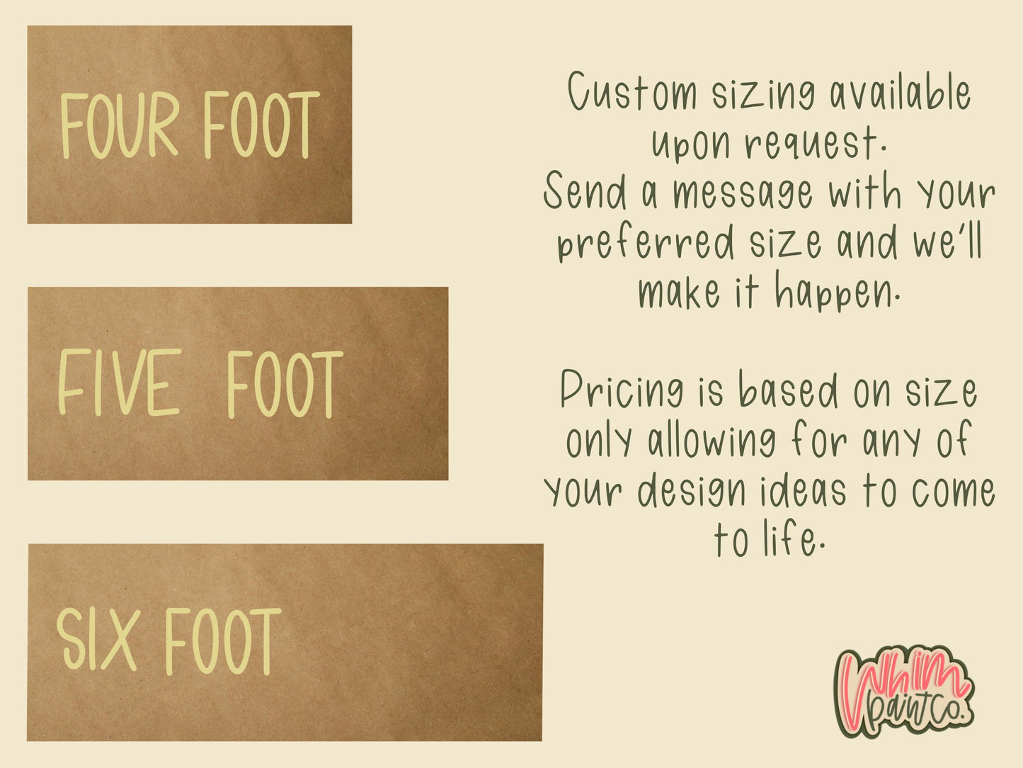 Custom Banner Sign Poster Hand Painted Party Personalized Butcher Paper Decor