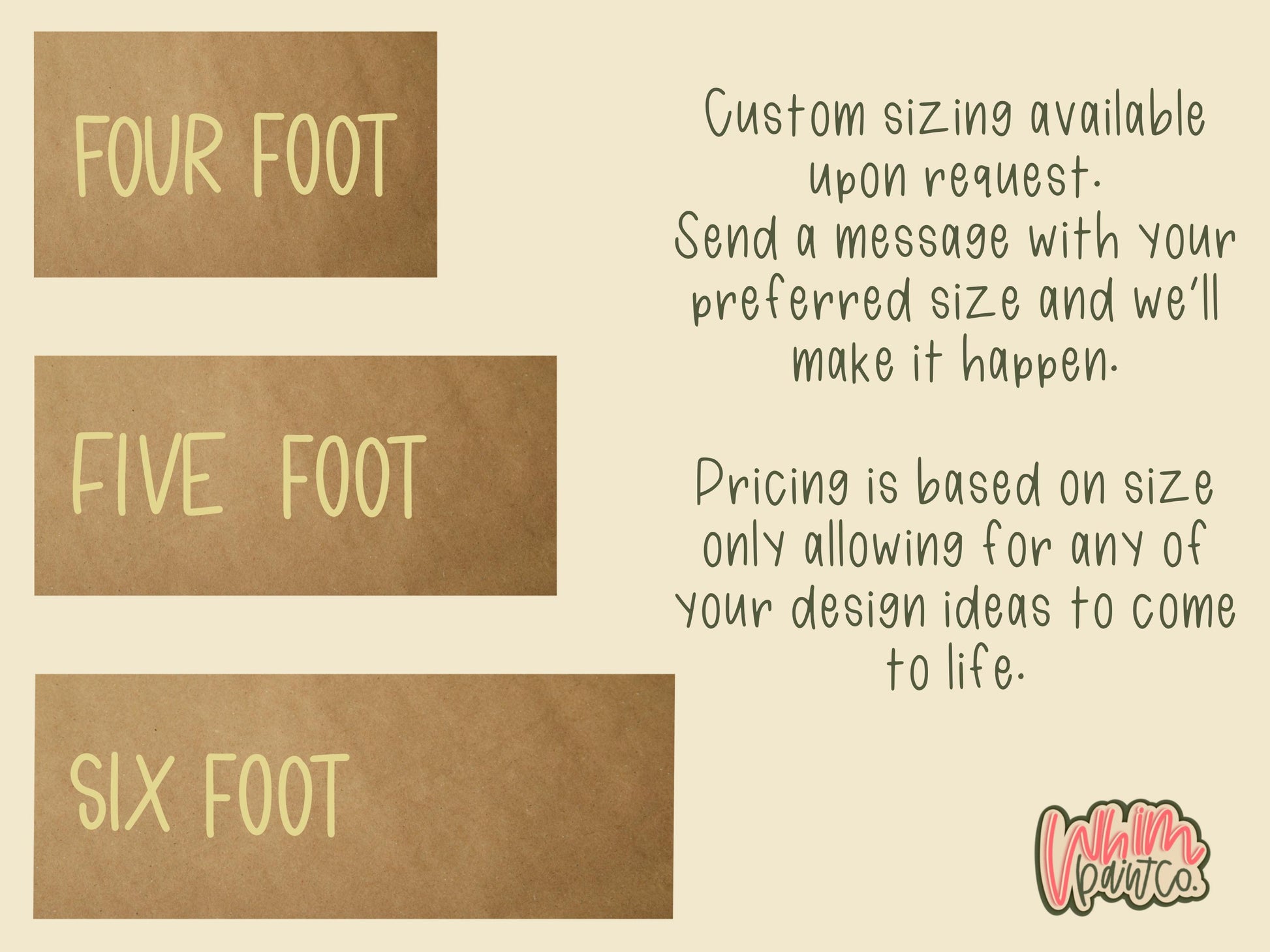 Custom Banner Sign Poster Hand Painted Party Personalized Butcher Paper Decor