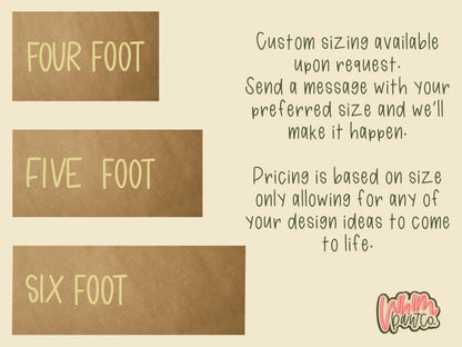 Custom Banner Sign Poster Hand Painted Party Personalized Butcher Paper Decor