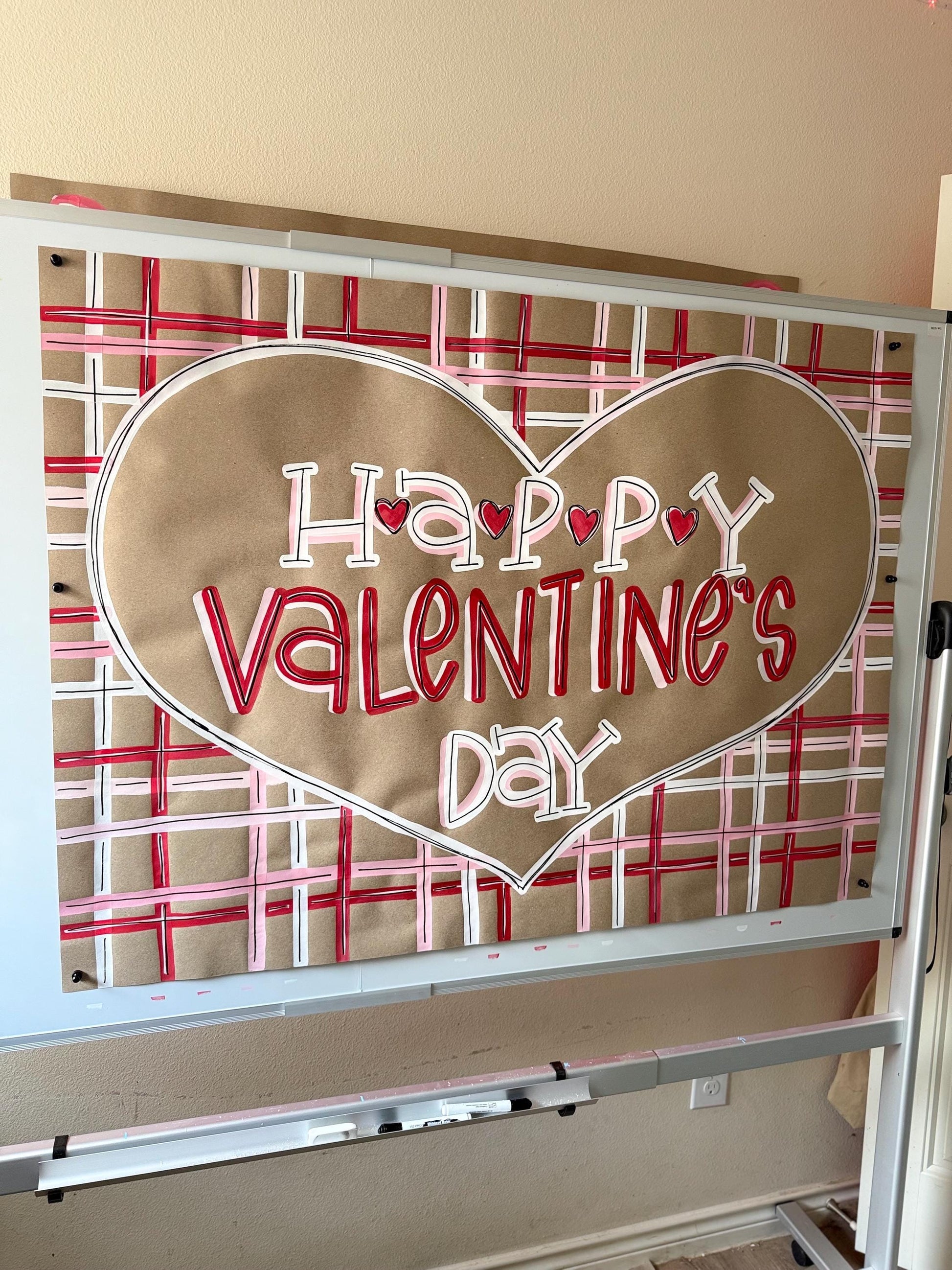 Valentine’s Banner Custom Hand Painted Sign Poster Party Butcher Paper Decor