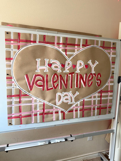 Valentine’s Banner Custom Hand Painted Sign Poster Party Butcher Paper Decor
