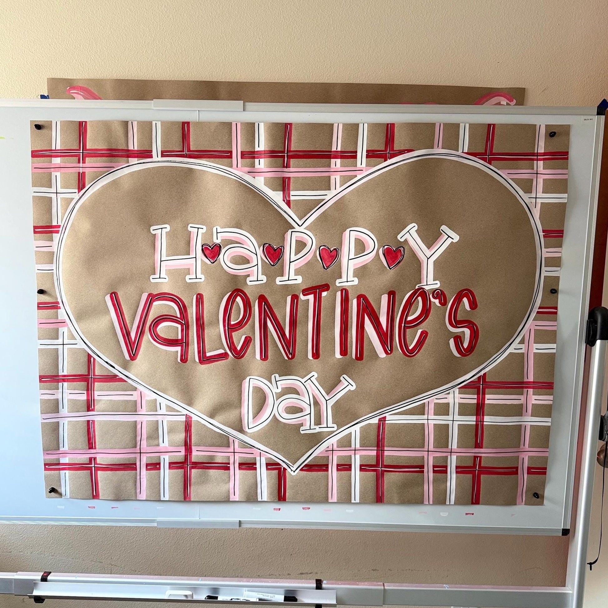 Valentine’s Banner Custom Hand Painted Sign Poster Party Butcher Paper Decor