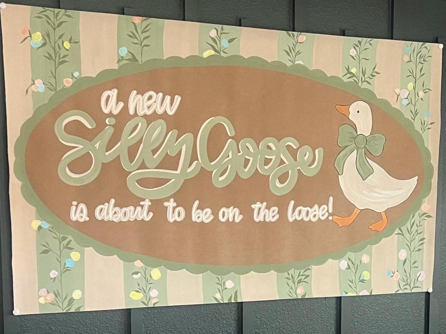 Baby Shower Banner Custom: Party Decor, Kraft Paper, Hand Painted