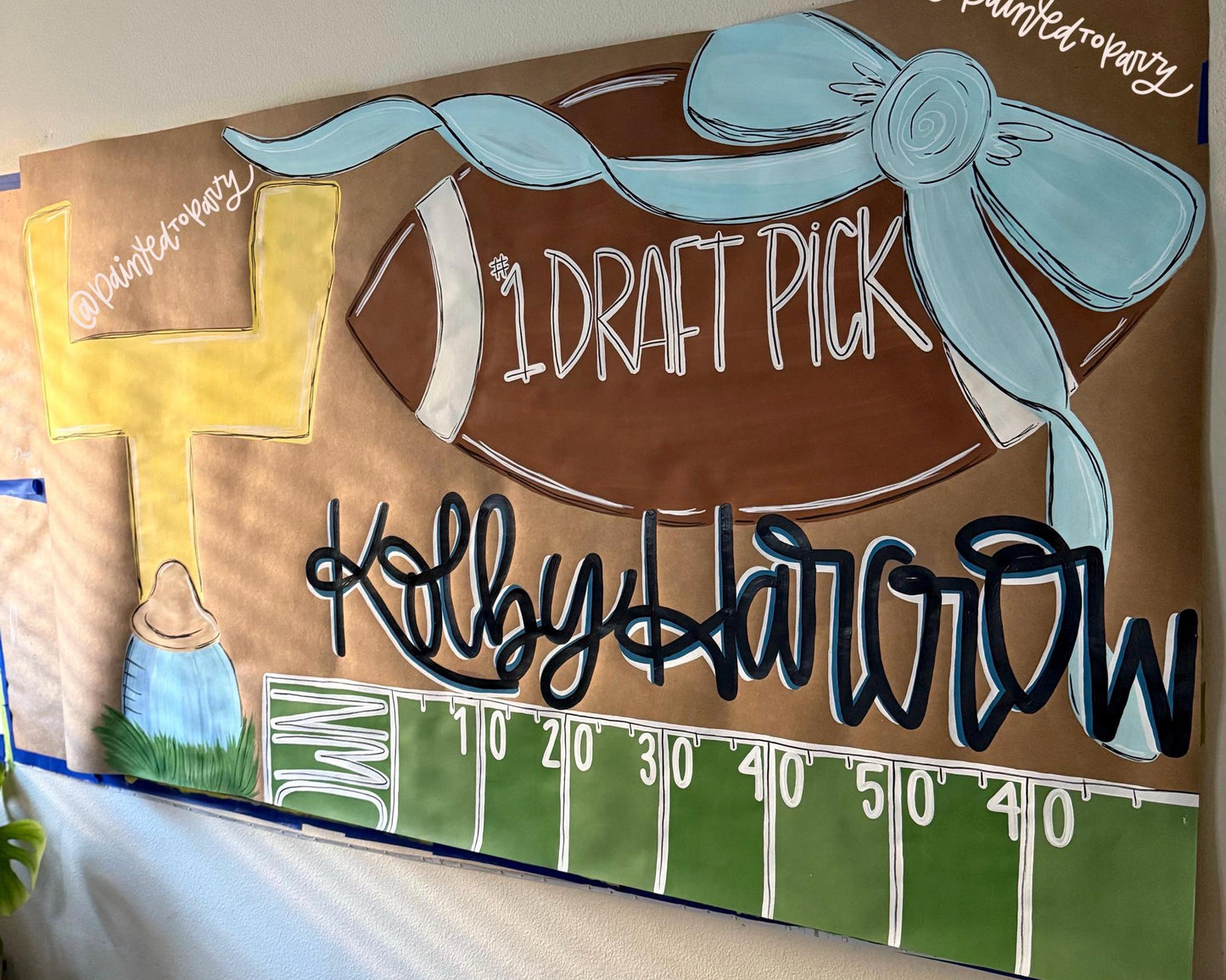 Custom Baby Shower Banner: Hand Painted Kraft Paper Party Decor, Silly Goose
