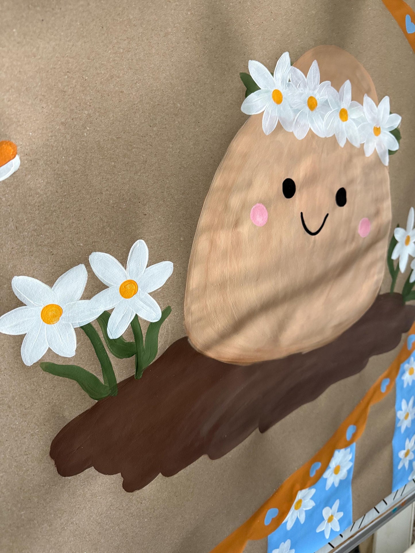 Custom Baby Shower Banner Hand Painted: Kraft Paper, Nautical Theme, Grommets