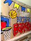 Custom Birthday Banner Painted Thick Paper: Tropical Theme Party Decor