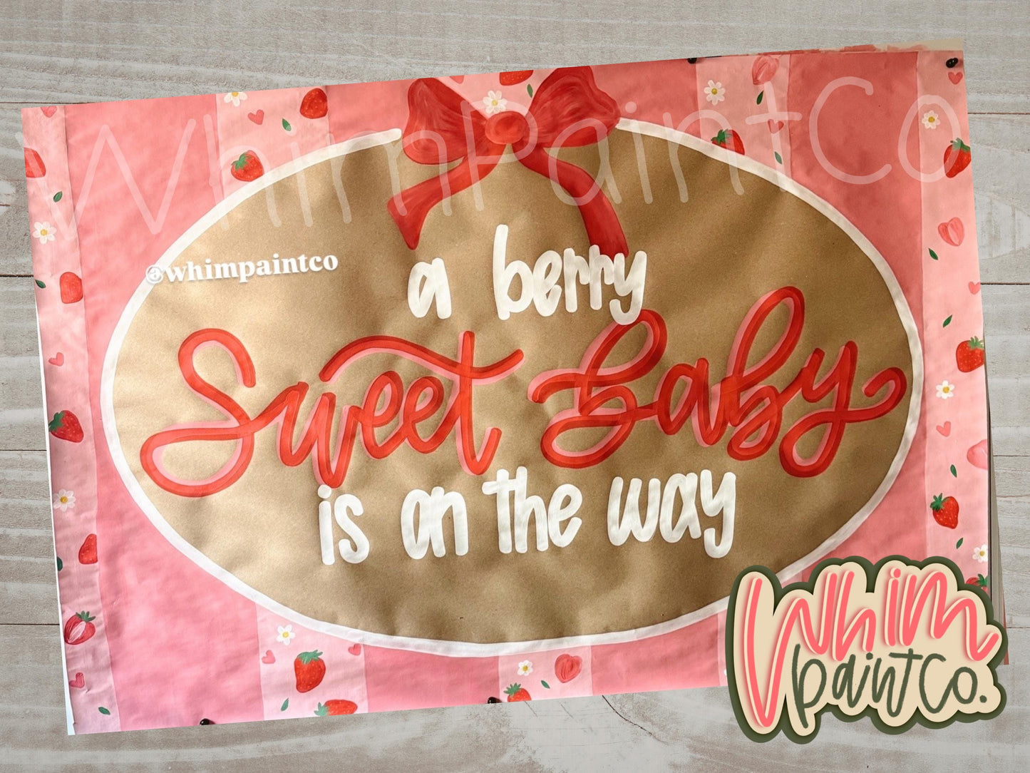Custom Baby Shower Banner Hand Painted: Kraft Paper, Nautical Theme, Grommets
