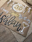 Custom Golden Birthday Banner: Hand Painted Kraft Paper Party Decor
