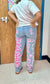 Custom Senior Jeans Painted: You provide the jeans School Spirit