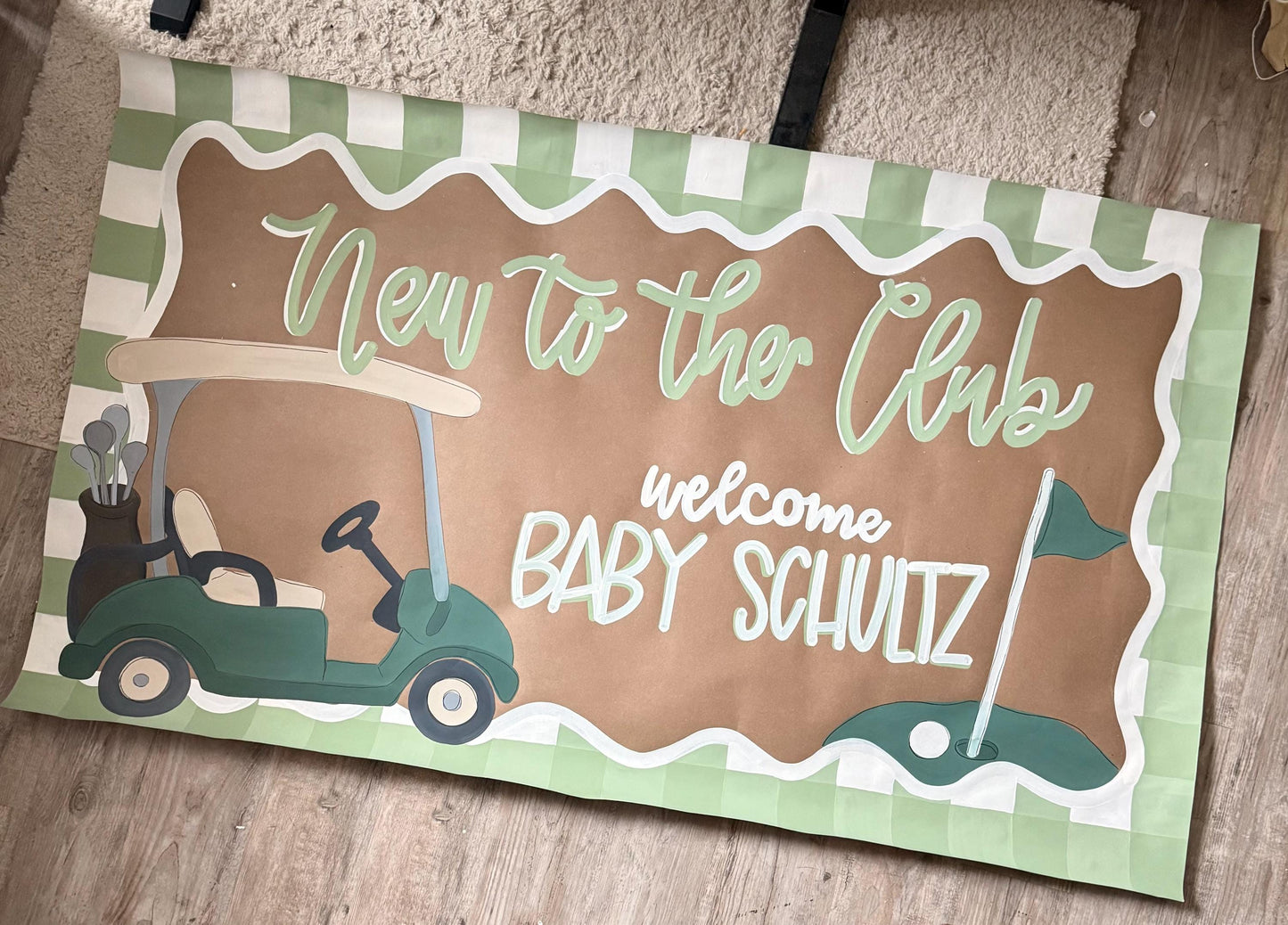 Custom Banner Sign Poster Hand Painted Party Personalized Butcher Paper Decor