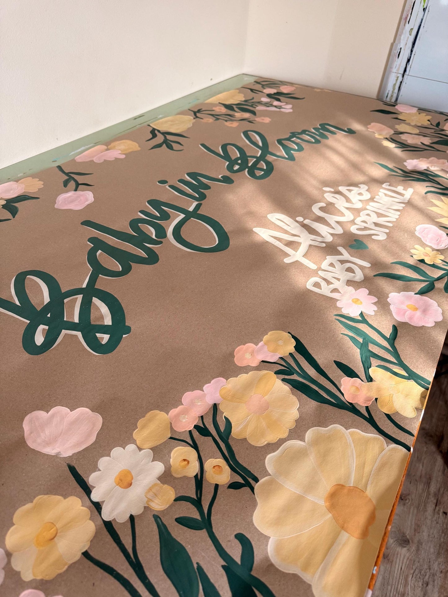 Custom Baby Shower Banner: Hand Painted Kraft Paper Party Decor, Silly Goose
