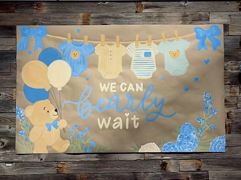 Custom Banner Sign Poster Hand Painted Party Personalized Butcher Paper Decor